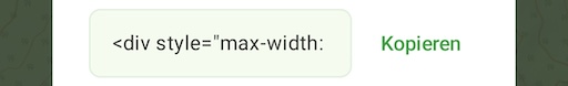 Wenn alles eingerichtet ist, erhältst du einen HTML-Code, den du auf deiner Website einbetten kannst.